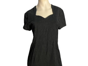 Vintage 80's black fitted dress L K.C. Spencer