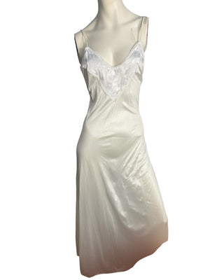 Vintage white peignoir nightgown set lingerie S