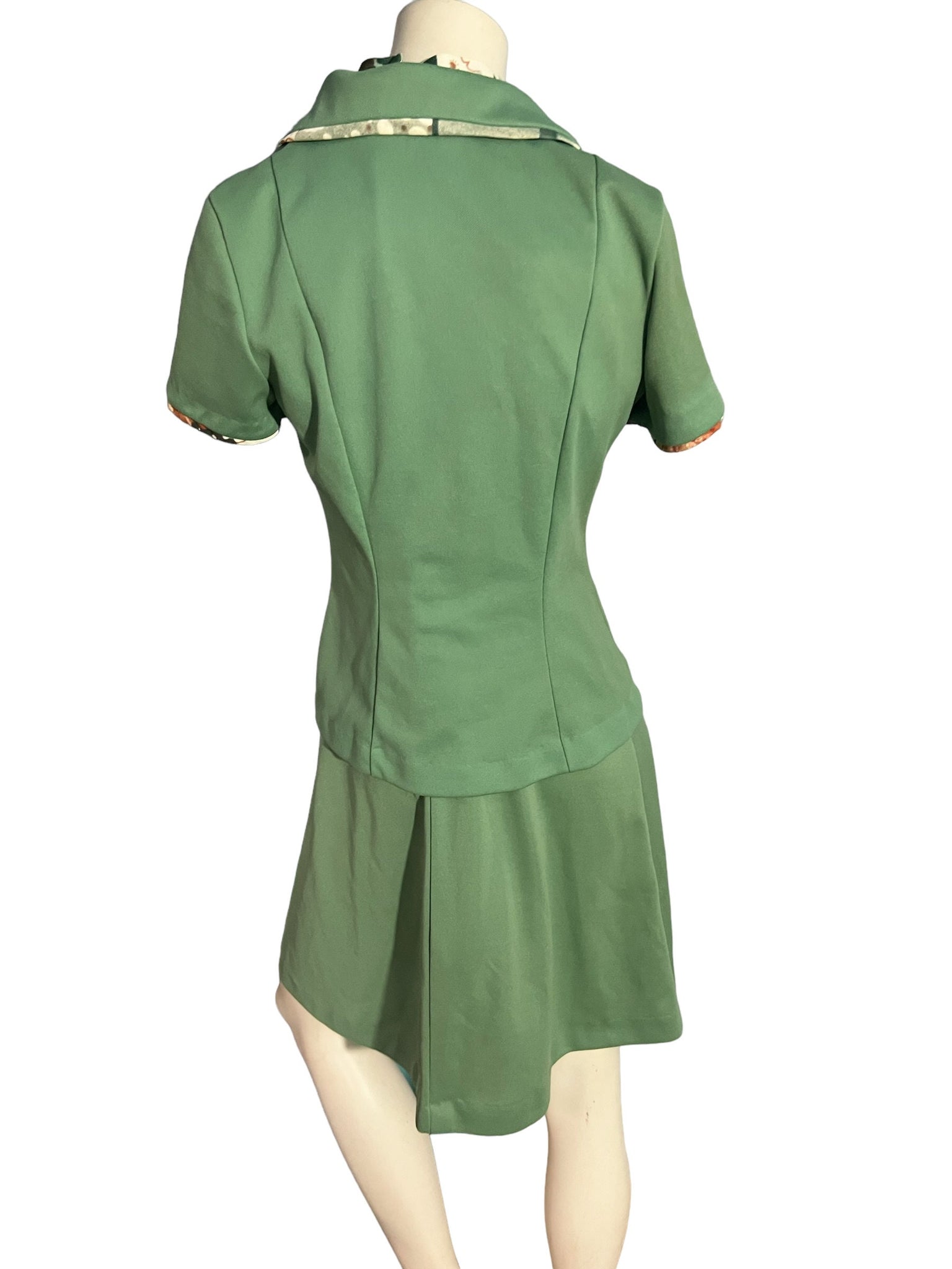 Vintage 70's green suit dress M