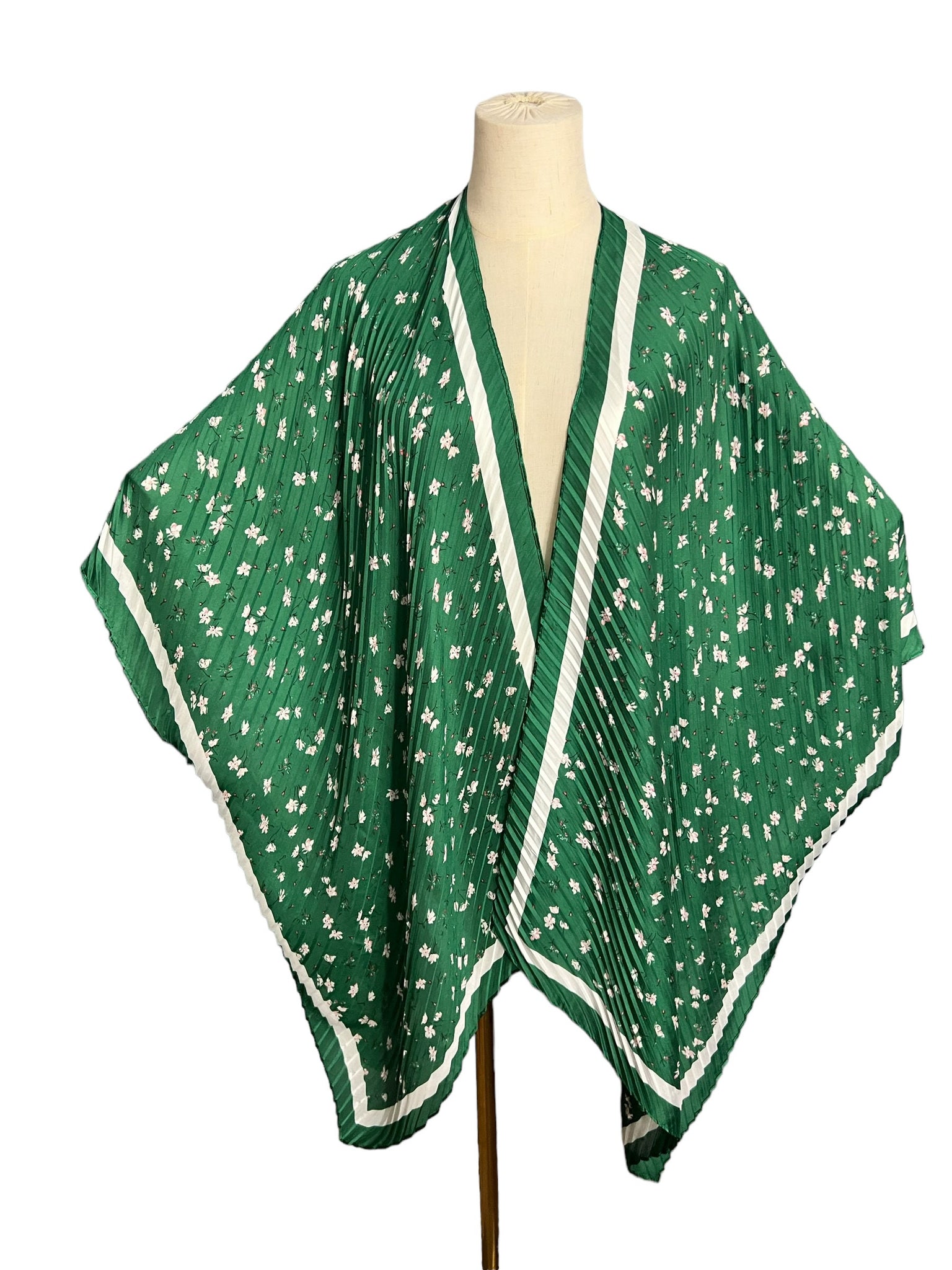 Vintage green scarf shawl