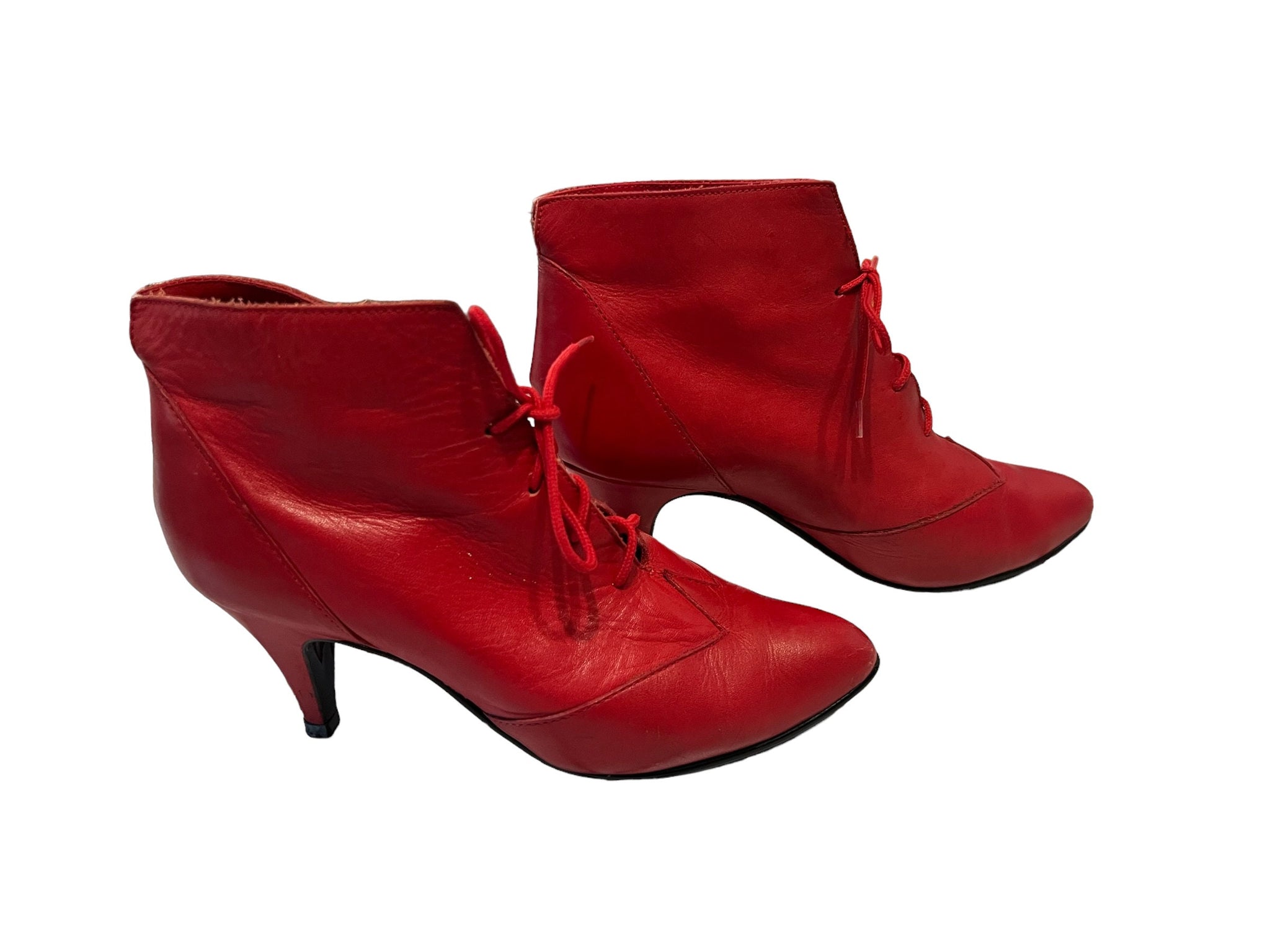 Vintage 80's red heel pixie boots 5.5 B Junior Connection