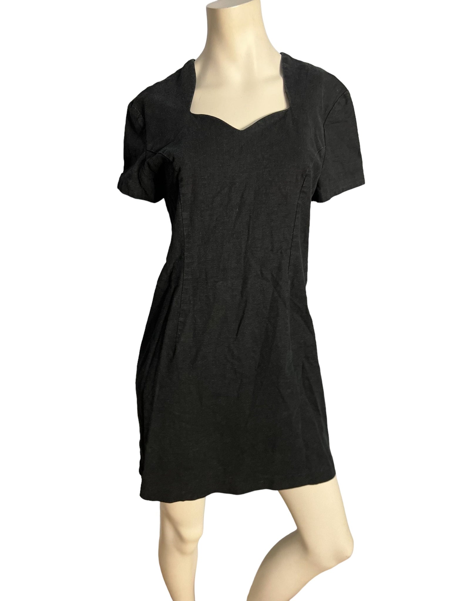 Vintage 80's black fitted dress L K.C. Spencer