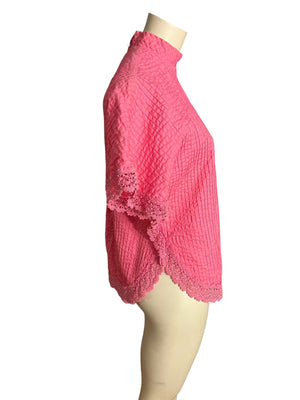 Vintage 60's pink caftan top M Lady Tucker