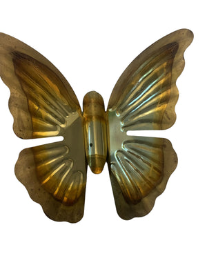 Vintage 70's butterfly metal wall art