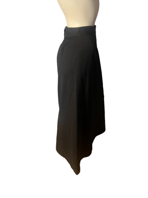Vintage black 70's long skirt M