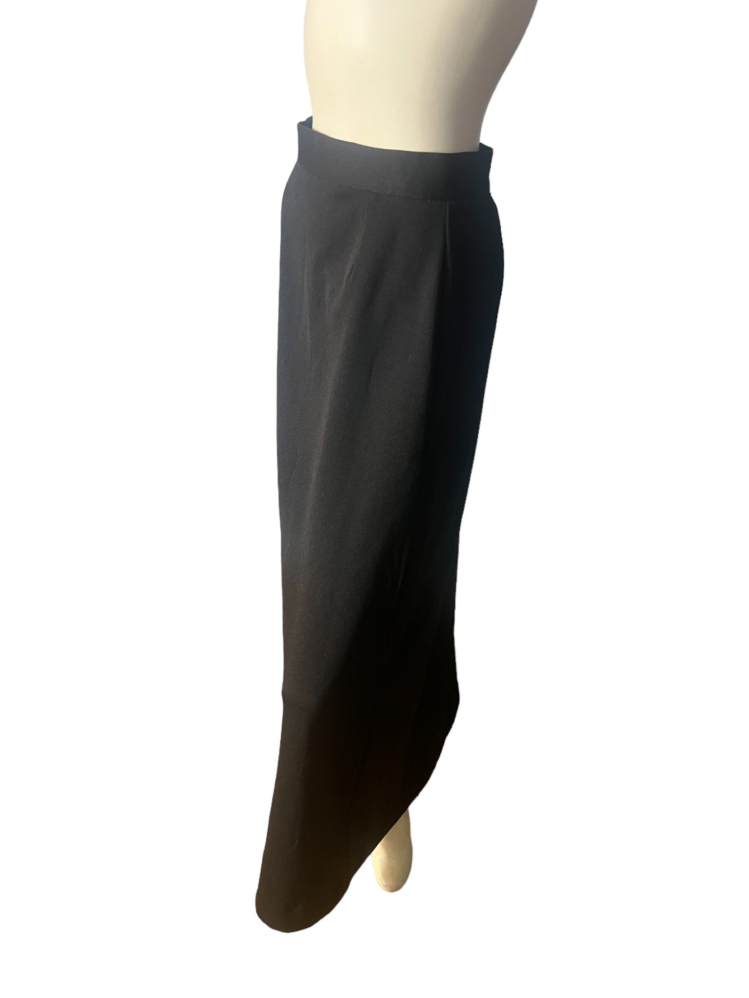 Vintage black 70's long skirt M