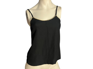 Vintage 70's black & gold tank top S Coqui