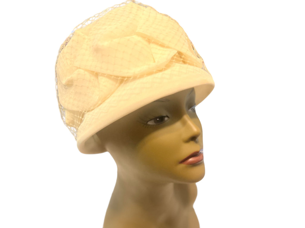 Vintage 60's cream net hat