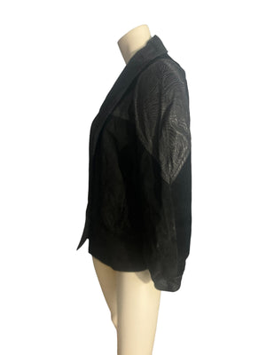 Vintage black 80's leather jacket IOU S