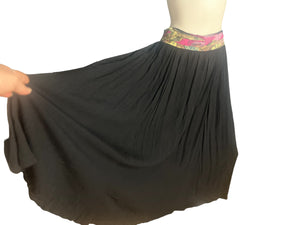 Vintage 80's high waist rayon skirt M Surya