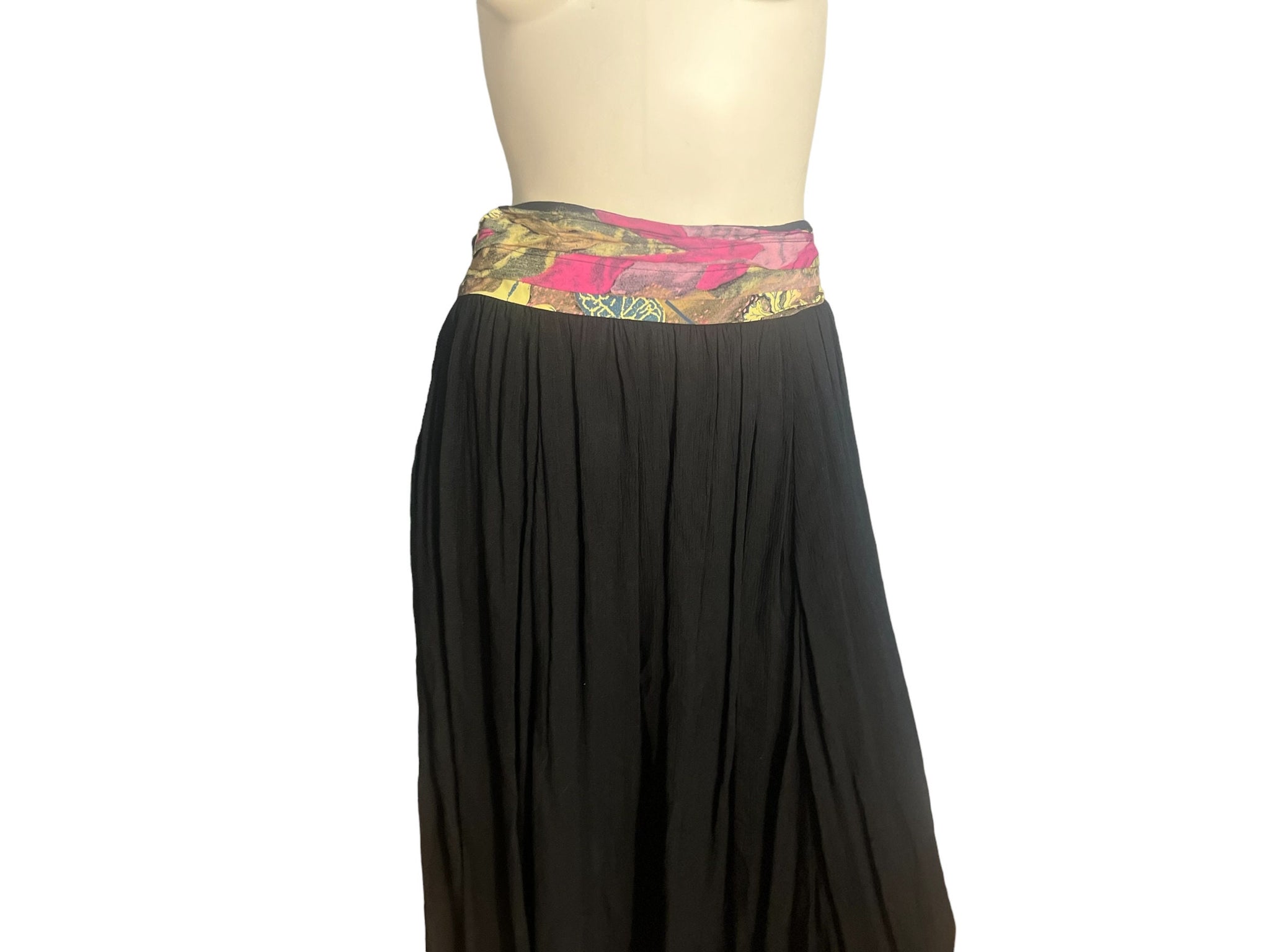 Vintage 80's high waist rayon skirt M Surya