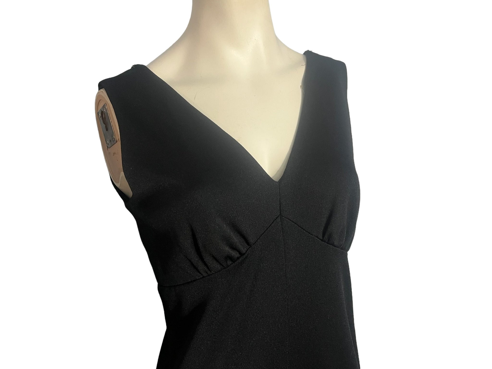 Vintage 70's black maxi dress L Fred Rothschild