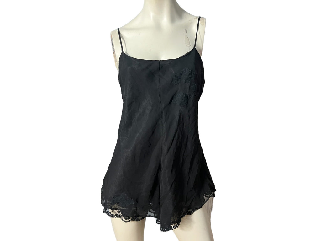 Vintage 80’s black teddy Delicates M