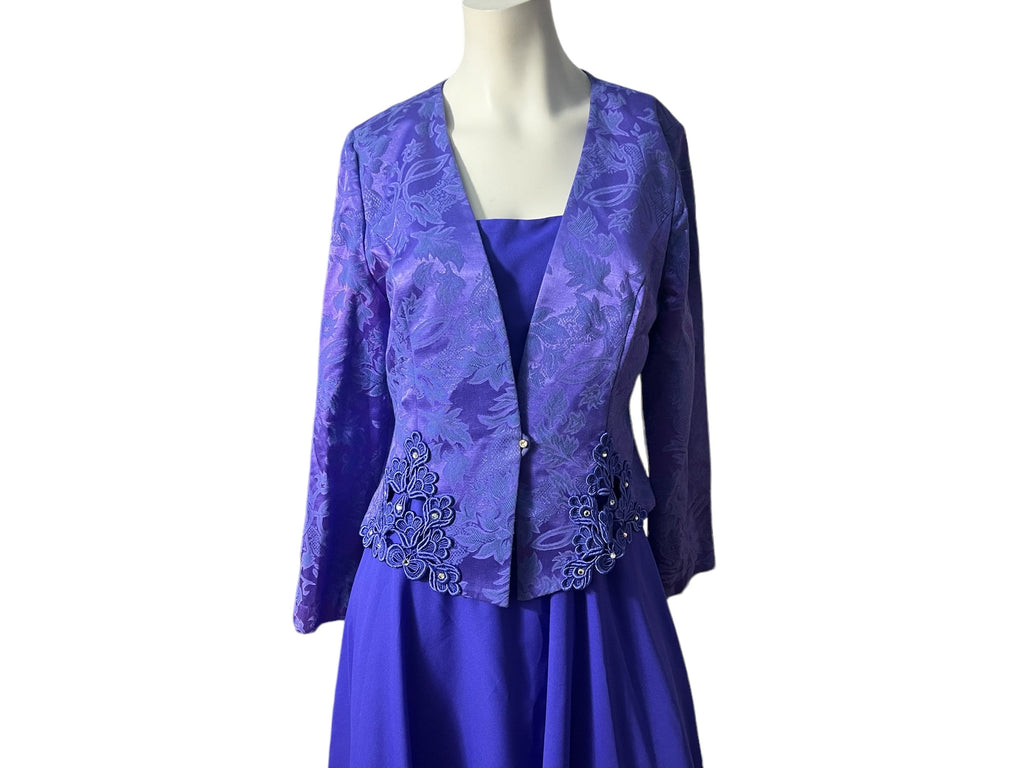 Vintage purple 80’s dress 10 M Nah Nah