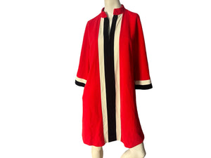 Vintage 70's red Vanity Fair short robe M 12