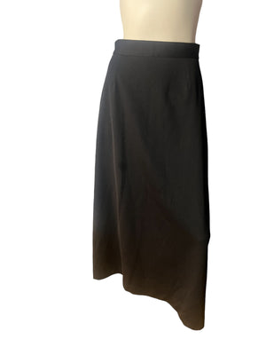 Vintage black 70's long skirt M