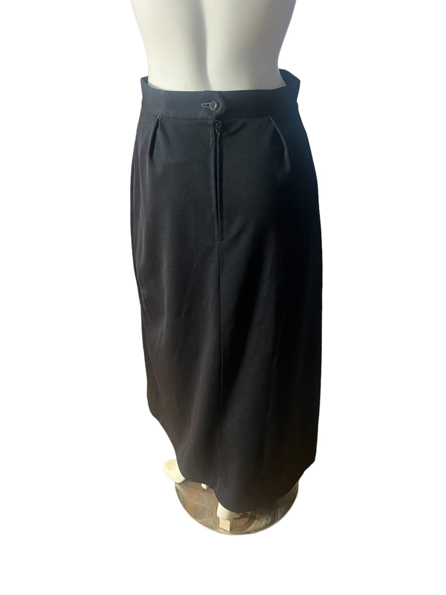 Vintage black 70's long skirt M