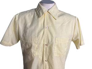 Vintage 70's yellow button up shirt M