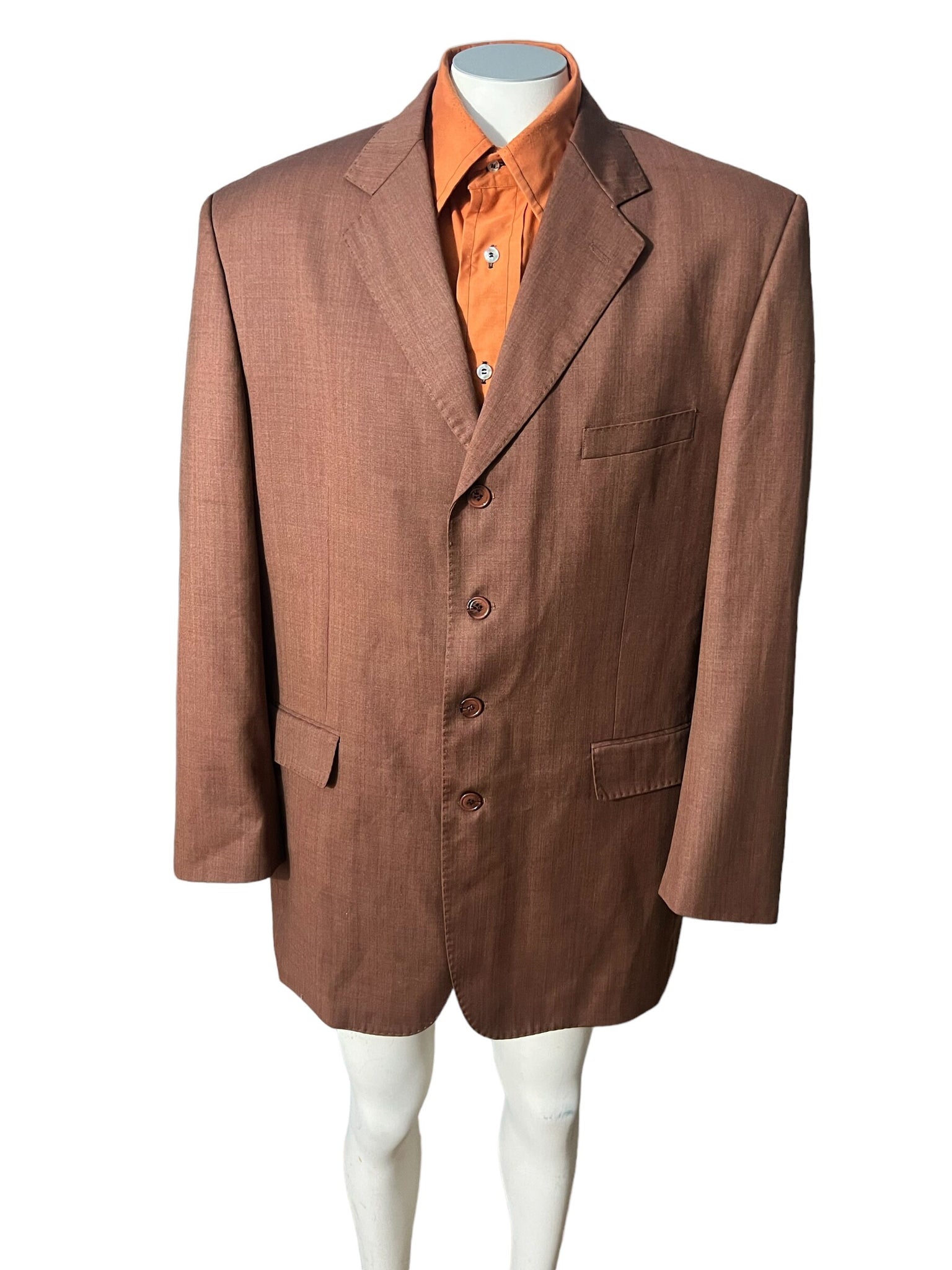 Vintage 80’s Falcone brown suit jacket 44R