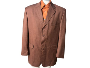 Vintage 80’s Falcone brown suit jacket 44R