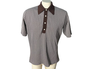 Vintage 70’s mod knit shirt M L