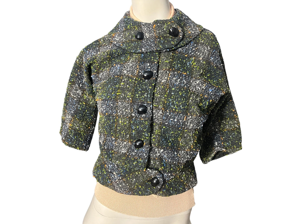 Vintage 50’s woven short jacket S Italy