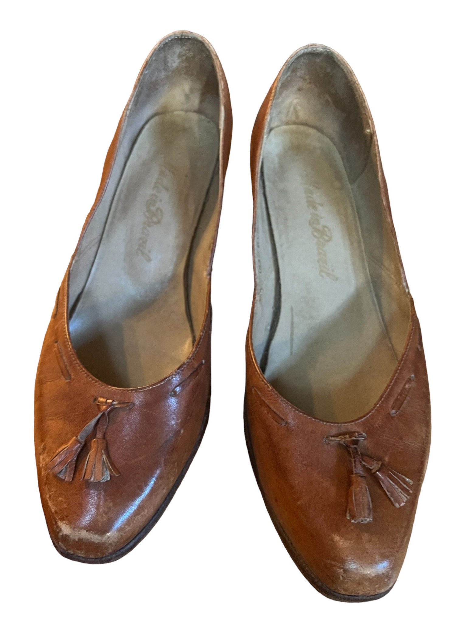 Vintage 70's brown leather shoes 9M