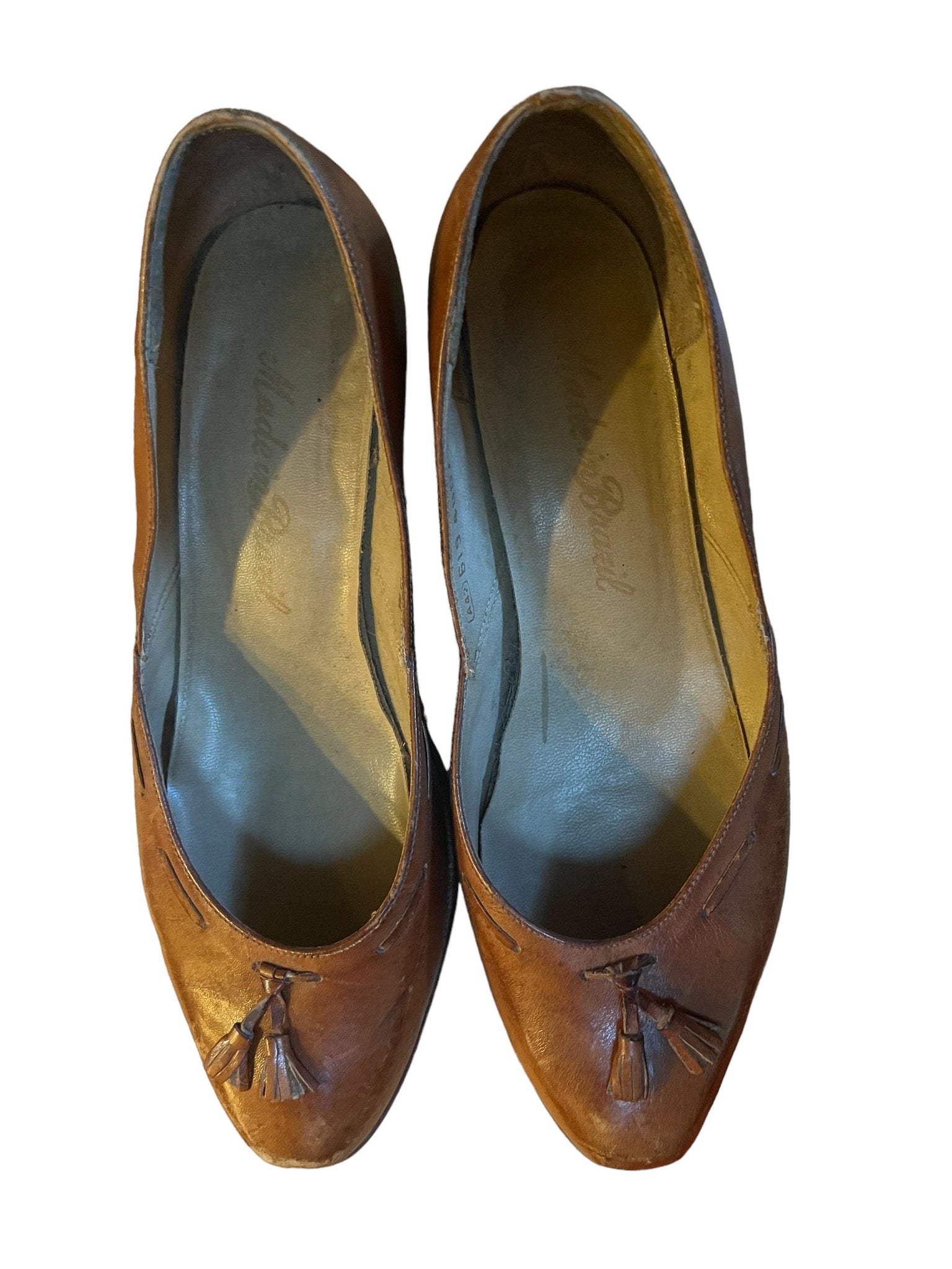 Vintage 70's brown leather shoes 9M