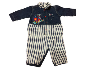 Vintage Baby Togs blue jean romper 3-6 Month