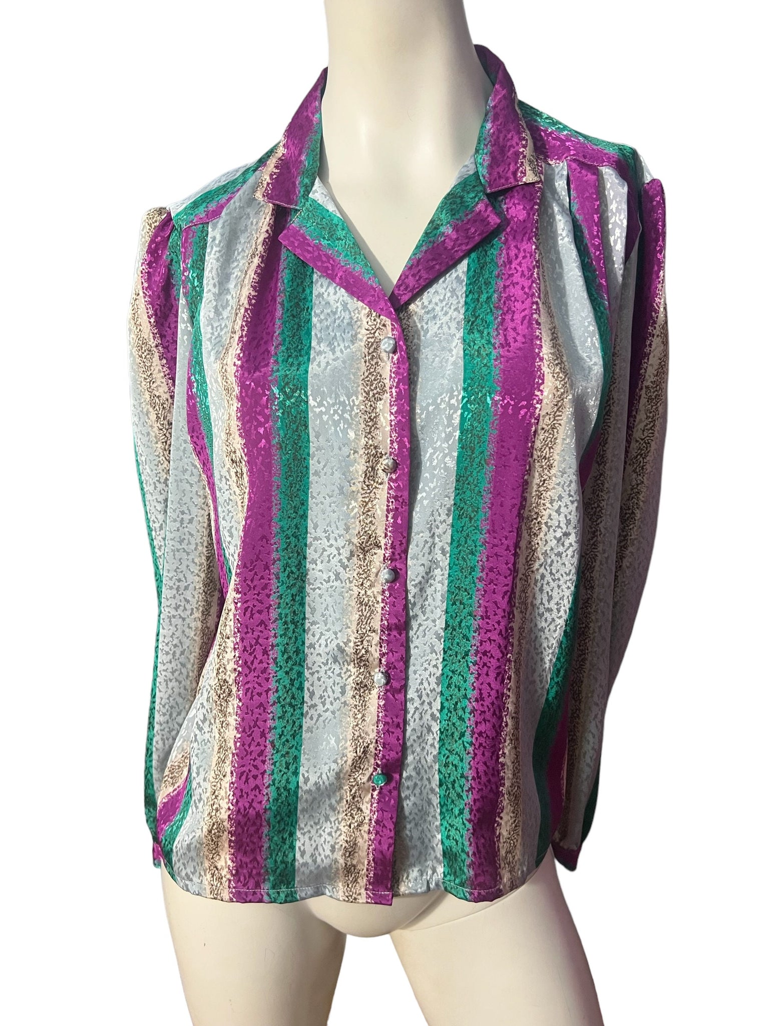 Vintage 80's striped blouse M