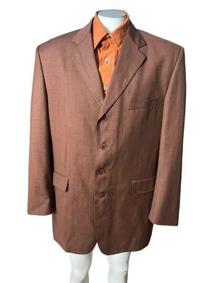 Vintage 80’s Falcone brown suit jacket 44R