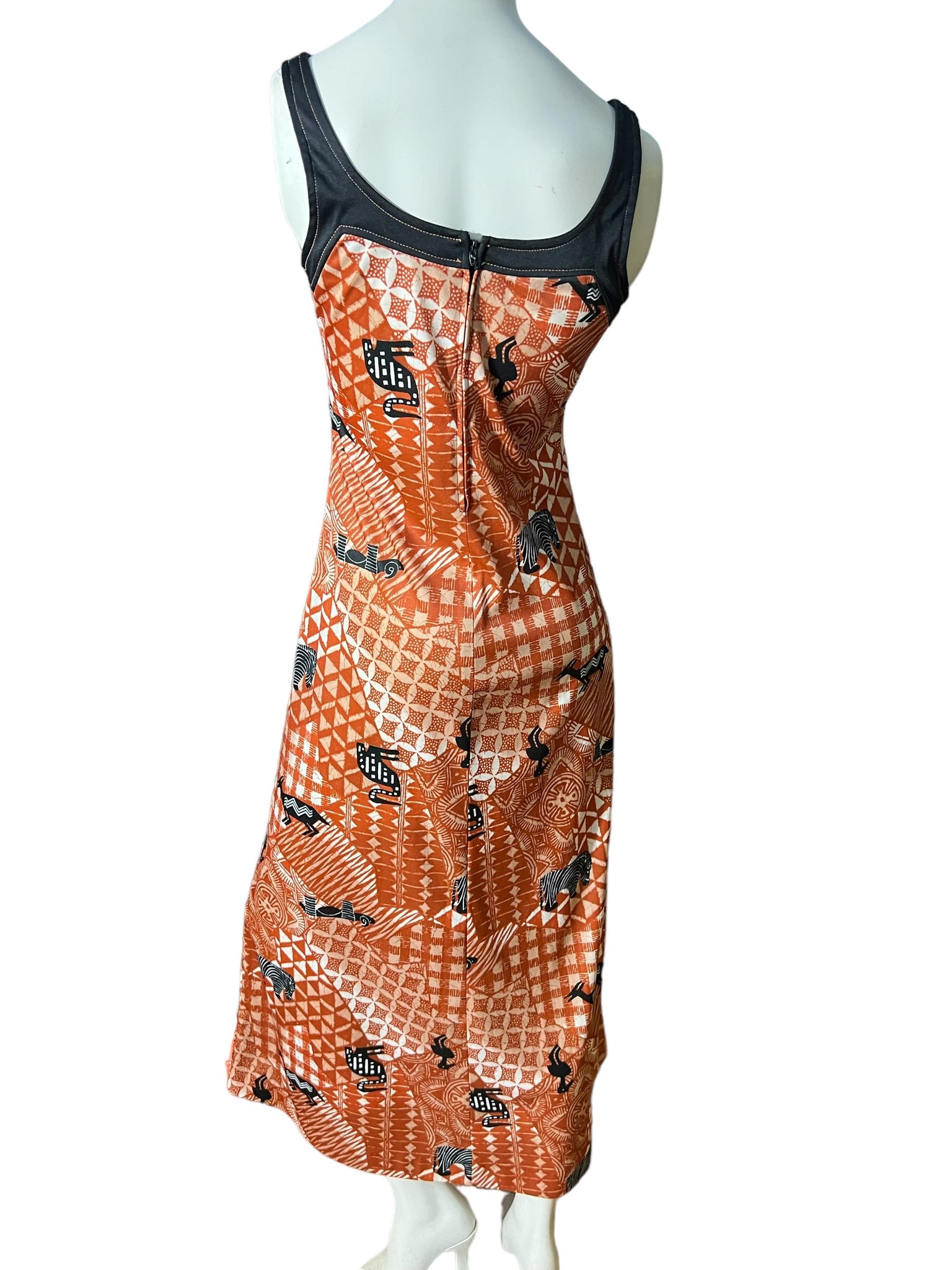 Vintage 70’s print maxi dress M