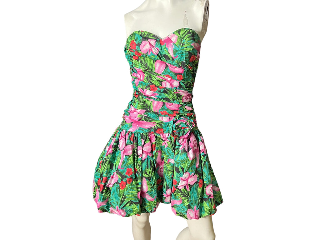 Vintage 80's tropical bubble mini part dress 4 Positively Ellyn