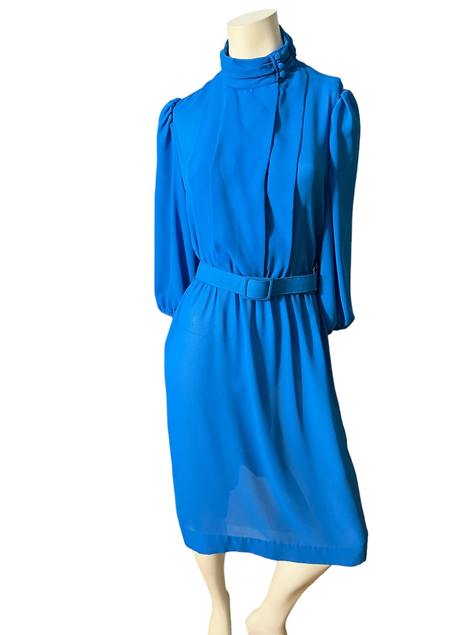 Vintage 80’s Leslie Fay dress turquoise L