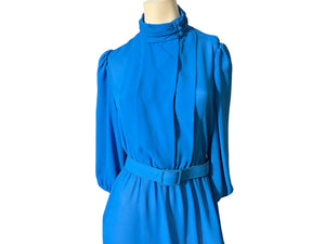 Vintage 80’s Leslie Fay dress turquoise L