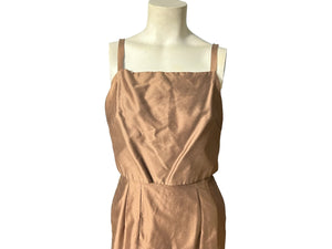 Vintage 60’s brown sheath dress S Formal