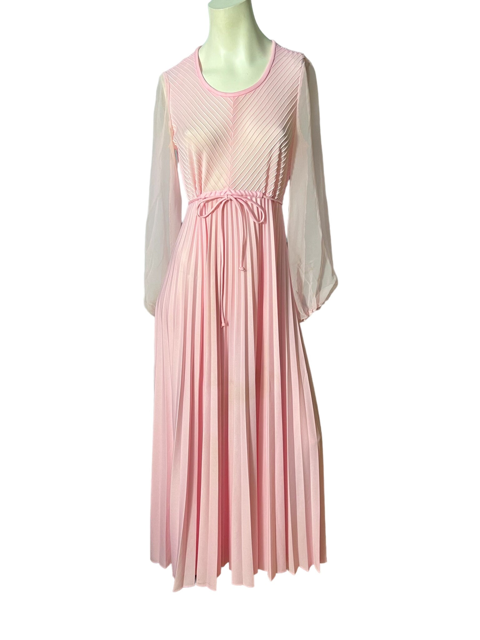 Vintage 60's pink maxi dress M L