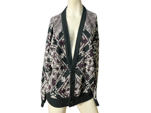 Vintage 80's cardigan sweater XL City Streets