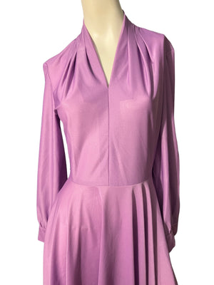 Vintage 70’s purple midi dress M L