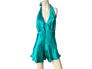 Vintage green teddy L Cacique