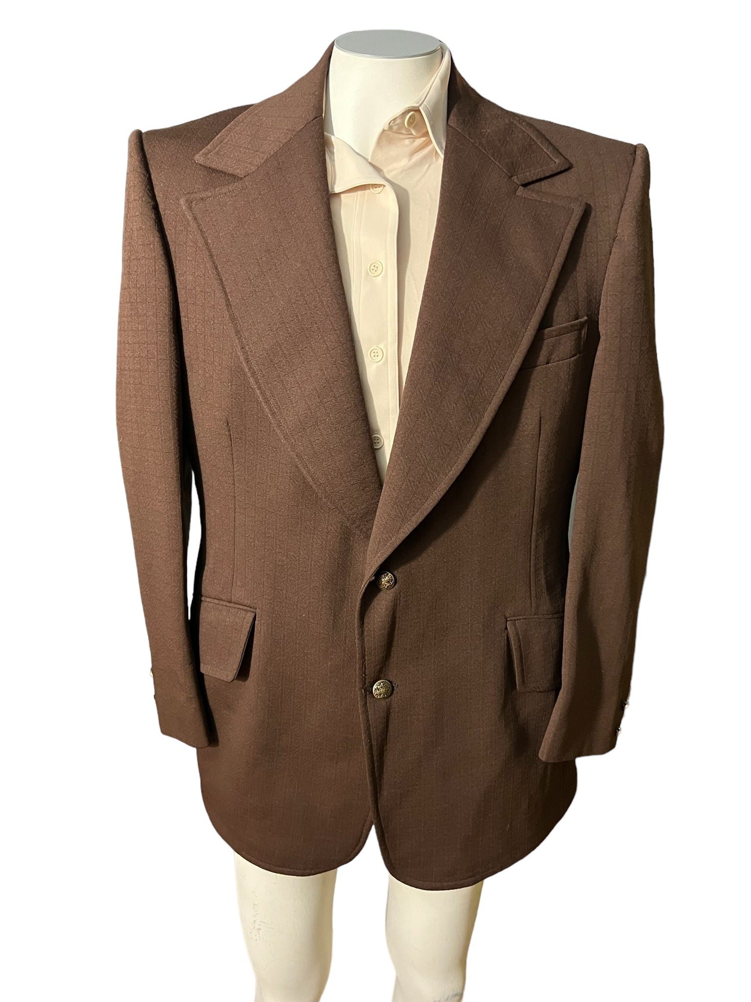 Vintage 70’s brown suit jacket h.i.s. 44