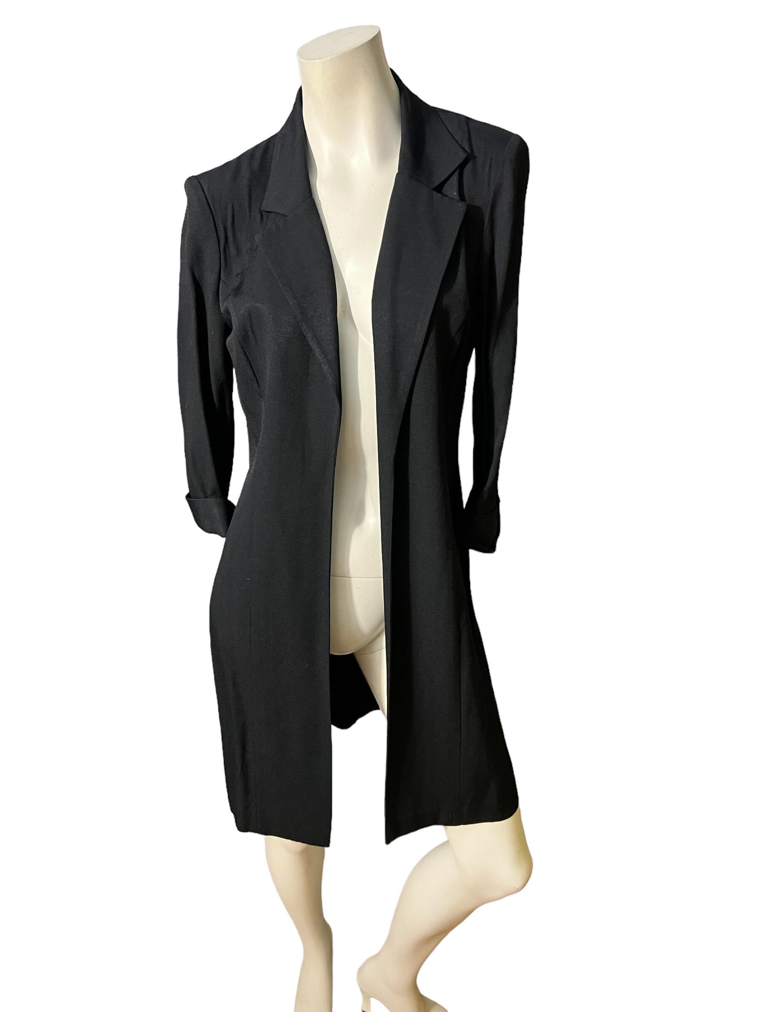 Vintage 80’s long black blazer 8 Perceptions