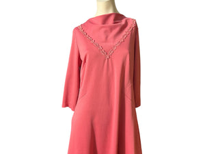 Vintage 70's pink dress L XL