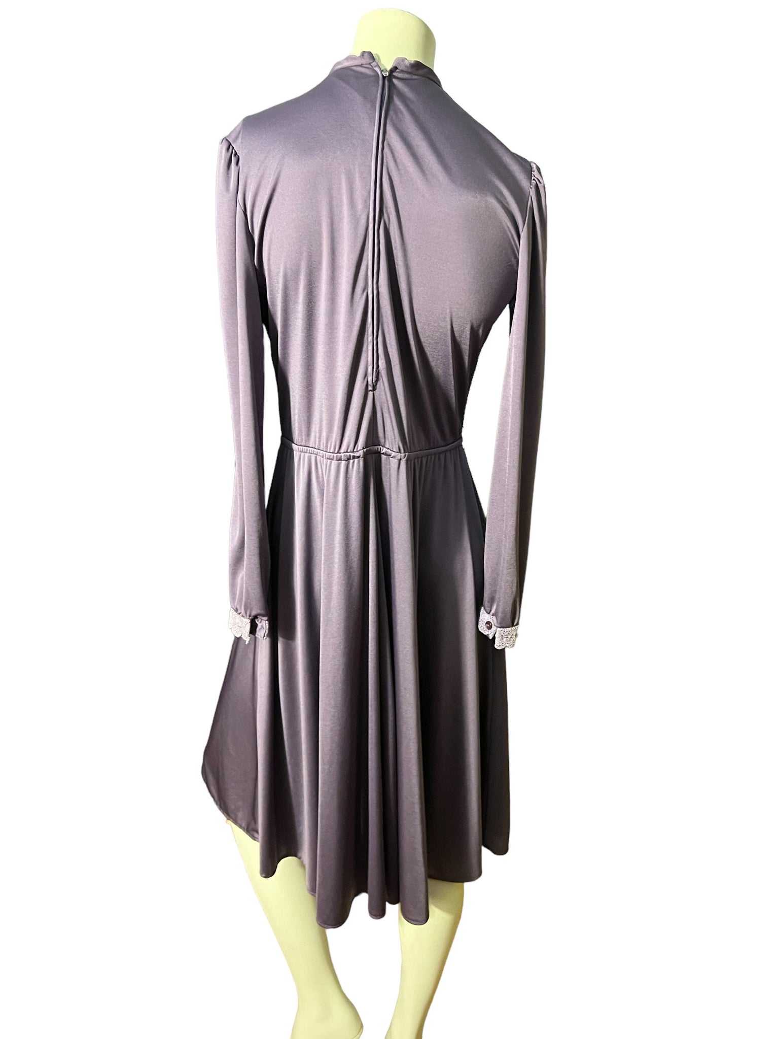 Vintage 70’s purple polyester dress 8 M