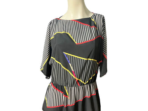 Vintage 80’s dress black mod Patra M