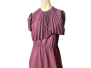 Vintage 80’s purple dress Ruffle top M L