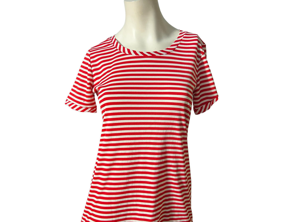 Vintage 70’s red white striped shirt M