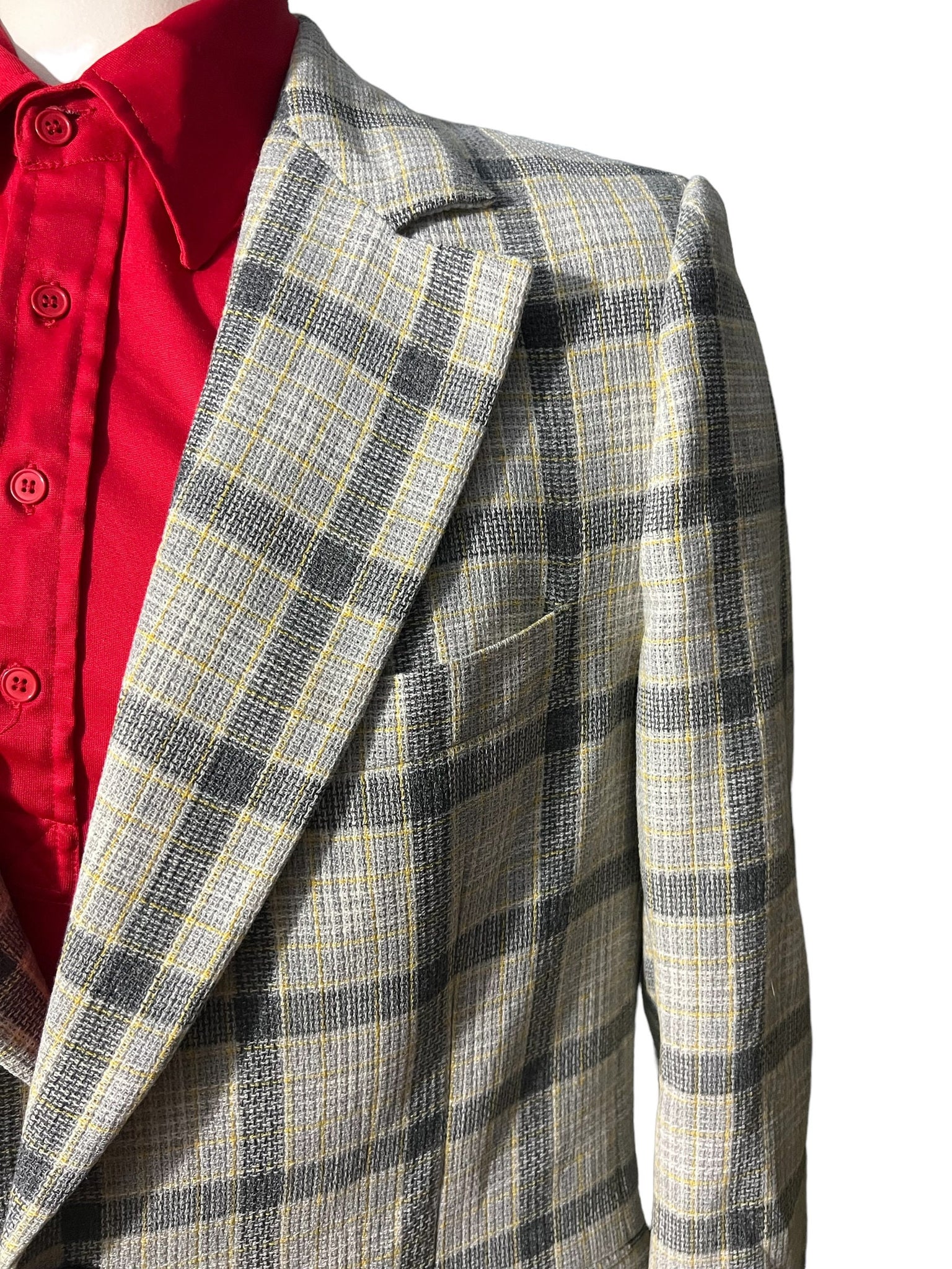 Vintage 70’s plaid suit jacket 42 R Kingsridge