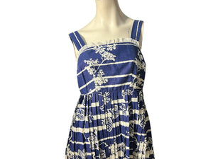 Vintage 70’s blue sun dress L Bran-Nu