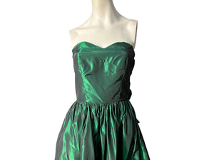 Vintage green 80’s party dress S